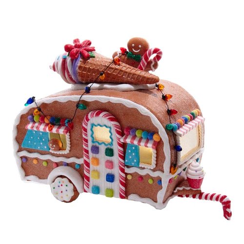Kurt S. Adler Ornament Claydough gingerbread caravan