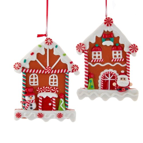 Kurt S. Adler Ornament Claydough gingerbread huisjes
