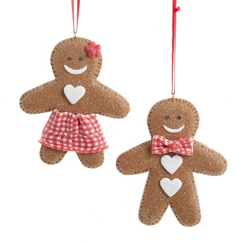 Kurt S. Adler Ornament Claydough gingerbread man/vrouw
