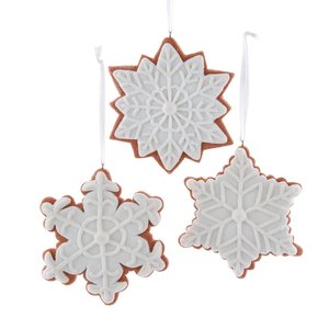 Kurt S. Adler Ornament Claydough ijs sneeuwvlok wit