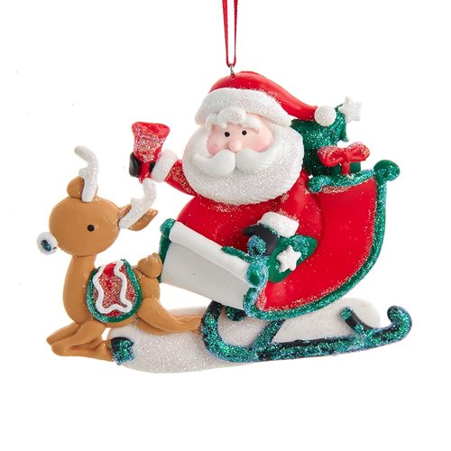 Kurt S. Adler Ornament Claydough kertsman op slee