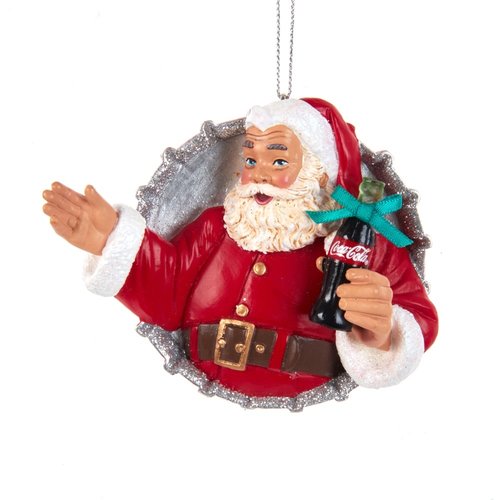 Kurt S. Adler Ornament Coca-Cola kerstman op dop