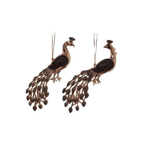 Kurt S. Adler Ornament Elegante pauw goud