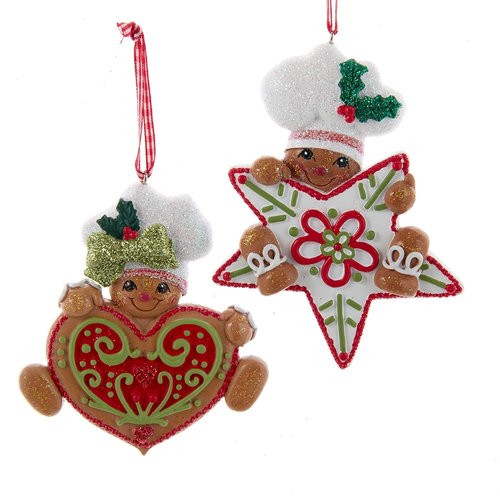 Kurt S. Adler Ornament Gingerbread ster en hartje