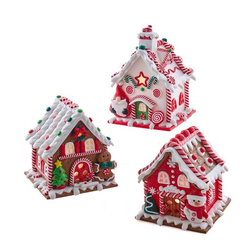 Kurt S. Adler Ornament Gingerbreadhuisjes met led