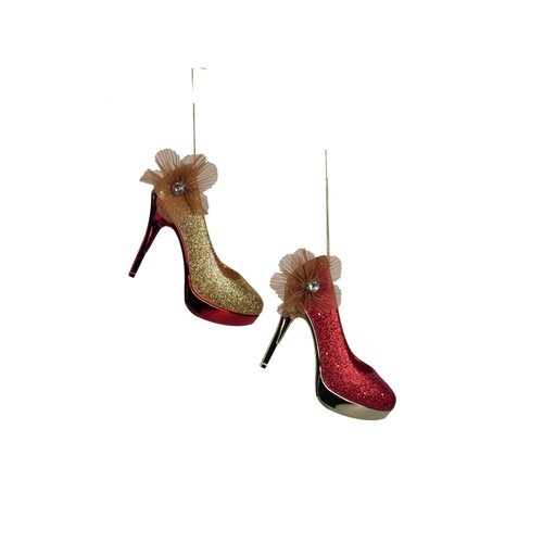 Kurt S. Adler Ornament Hoge hak goud/rood