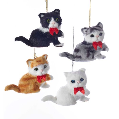 Kurt S. Adler Ornament Kat fluffy zittend