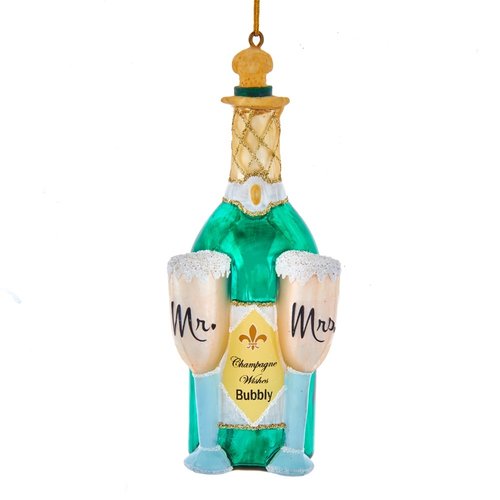 Kurt S. Adler Ornament Noble gems champange fles