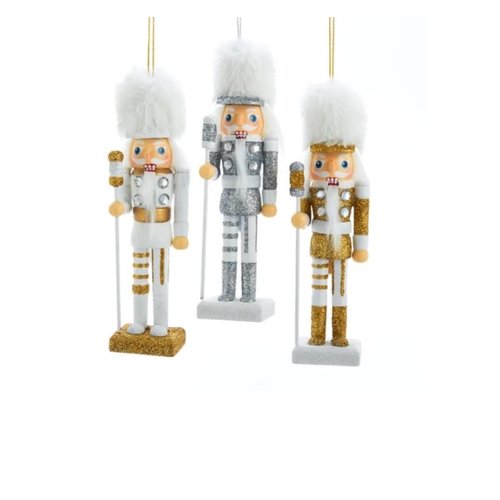 Kurt S. Adler Ornament Notenkraker goud/wit/zilver