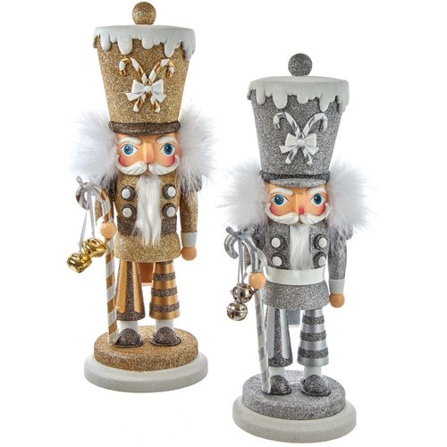 Kurt S. Adler Ornament Notenkraker zilver/goud snoep