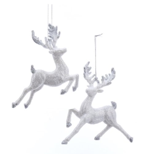 Kurt S. Adler Ornament Rendier wit/zilver
