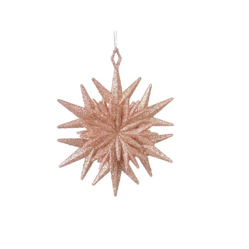 Kurt S. Adler Ornament Rose gouden sneeuwvlokken