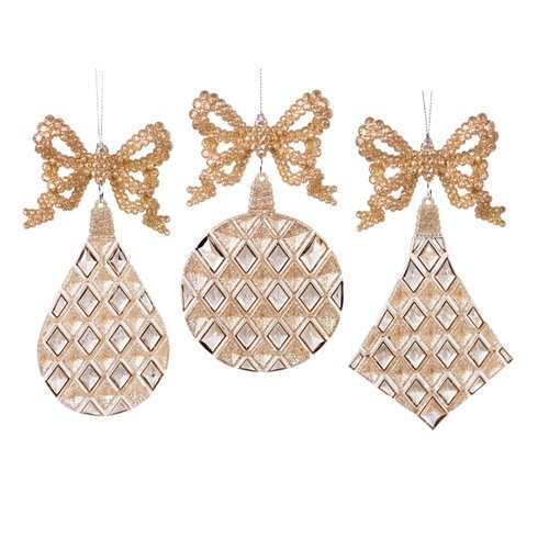 Kurt S. Adler Ornament Rose gouden strikken
