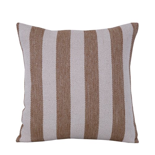 Kussen 45 x 45 cm Strepen Naturel/Wit