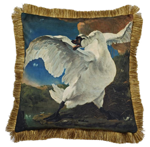 Kussen Bedreigde Zwaan - H 45 x B 45 cm