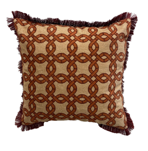 Kussen Bella 45 x 45 cm terra/creme