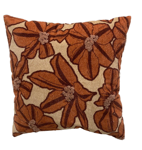 Kussen Mila 45 x 45 cm terra/creme