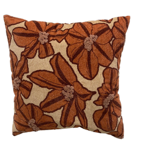 Kussen Mila terra/creme - H 45 x B 45 cm