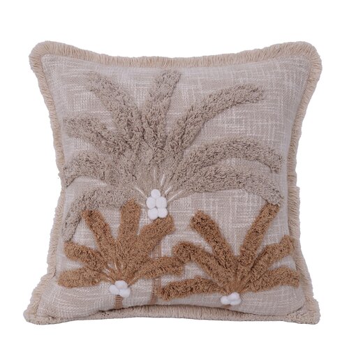 Kussen Palmtree - 45x45cm Naturel
