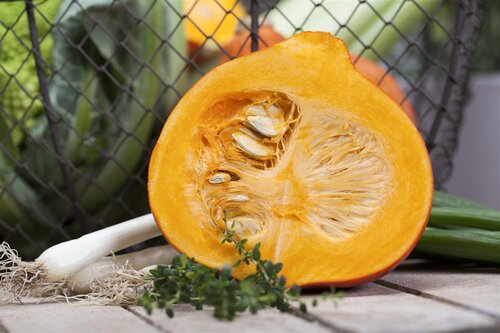 Kussen pompoen D 15 x H 16 cm camel - afbeelding 5