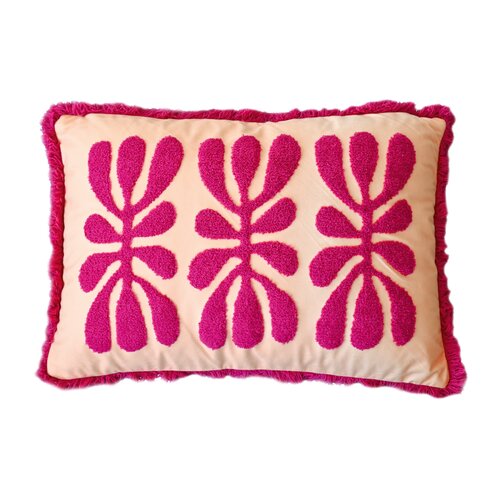 Kussen Silvie 35 x 50 cm fuchsia/perzik