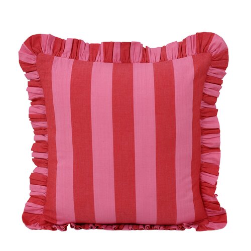 Kussen Strepen 45 x 45 cm Rood/Roze