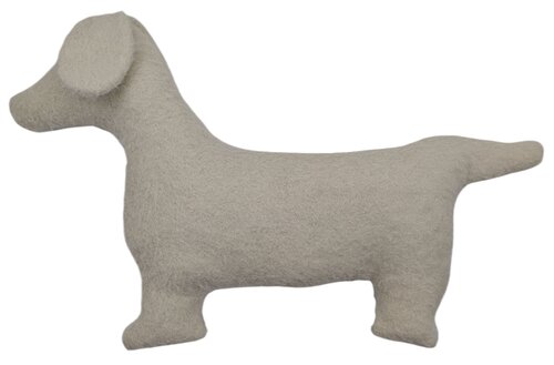 Kussen teckel - 75x45cm Crème
