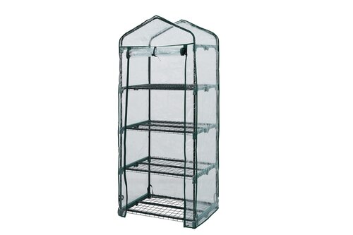 Kweekkas PVC - 4 schap - B 69 x D 49 x H 160 cm