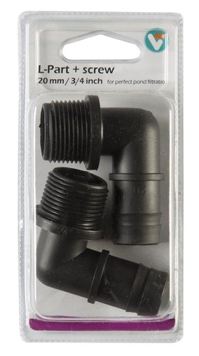 L-part+screw 20 mm 3/4 Inch (2 St.)