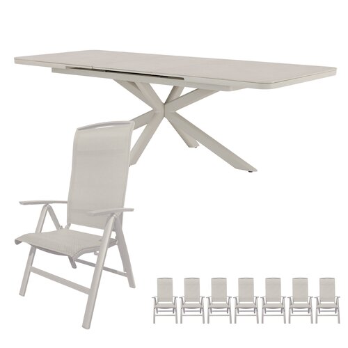 Royal Seasons La Palma 8-zits tuinset uitschuifbaar - afbeelding 1