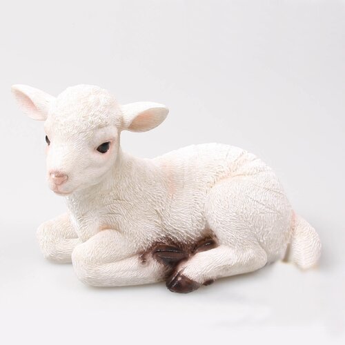 Lam Liggend - 19,5x11x12,5cm Wit
