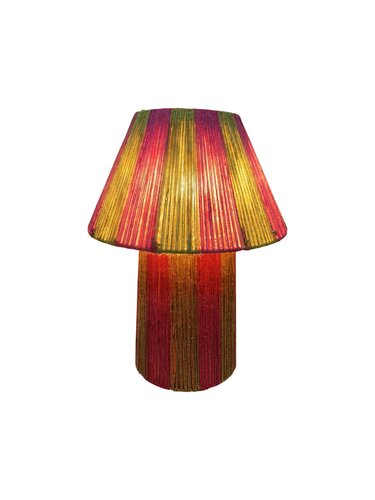Lamp - D28 x H36cm Naturel/Roze