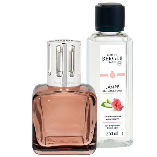 Lampe Berger Giftset Glaçon Rose Ambrée