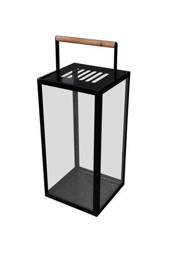 Lantaarn 19,5 x 19,5 x H 50 cm zwart