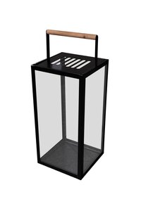 Lantaarn 19,5 x 19,5 x H 50 cm zwart