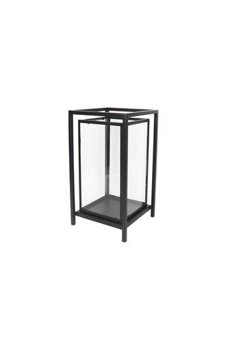 Lantaarn 23 x 23 x H 41 cm black - afbeelding 1