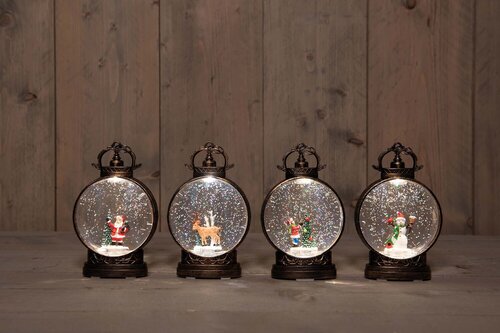 Lantaarn glitterwater 17x10cm a4