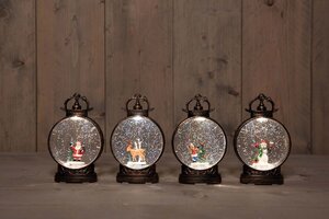 Anna's Collection lantaarn glitterwater - H 17 x D 10 cm