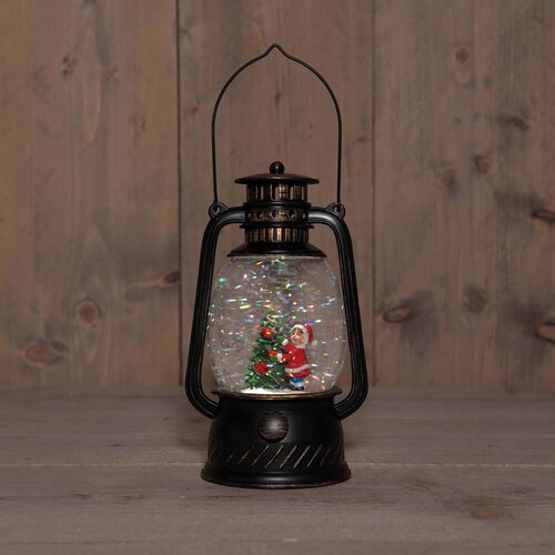 Lantaarn kerstboom 20.5x12cm zwart