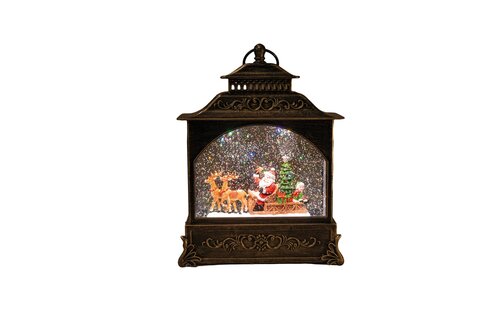 Lantaarn kerstman 22x8x29cm ww - afbeelding 4