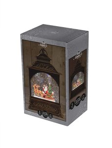 Lantaarn kerstman 22x8x29cm ww - afbeelding 2