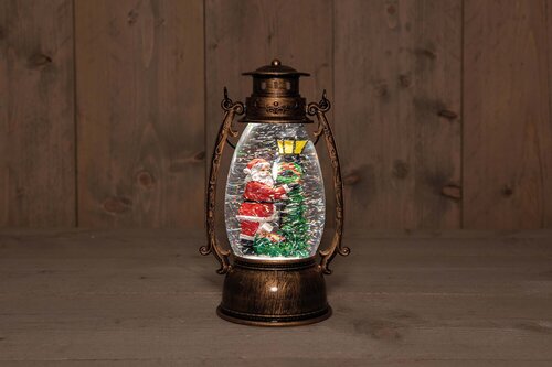 Lantaarn kerstman 24x14.5cm ww