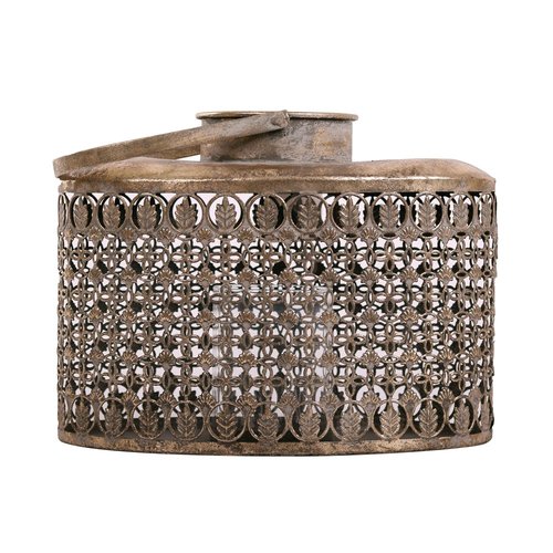 Lantaarn Metaal White Gold - 31 x 17,7 x 46,5 cm - afbeelding 1