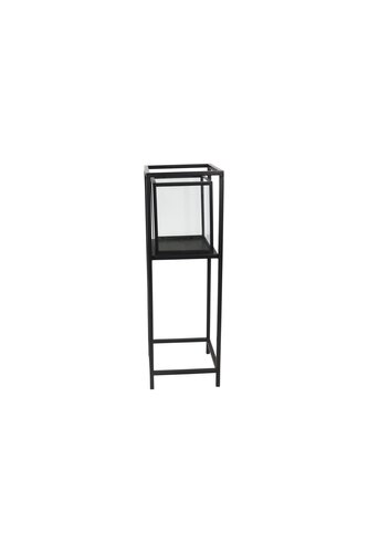 Lantaarn op standaard 23 x 23 x H 70 cm black - afbeelding 2
