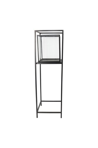 Lantaarn op standaard 30 x 30 x H 100 cm black - afbeelding 2
