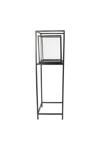 Lantaarn op standaard 30 x 30 x H 100 cm black - afbeelding 2