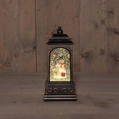 Lantaarn sneeuwpop 20.5x9cm ww