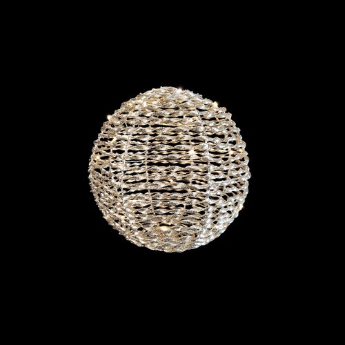 LED bal D 20 cm glitter gold 30L IP20 timer excl. 3xAA