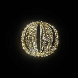 LED bal D 50 cm shiny gold 720L 4.5v 6W IP44 timer/dimmer 5m lead