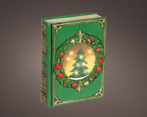 LED-boek kunststof - H22cm Groen - afbeelding 2